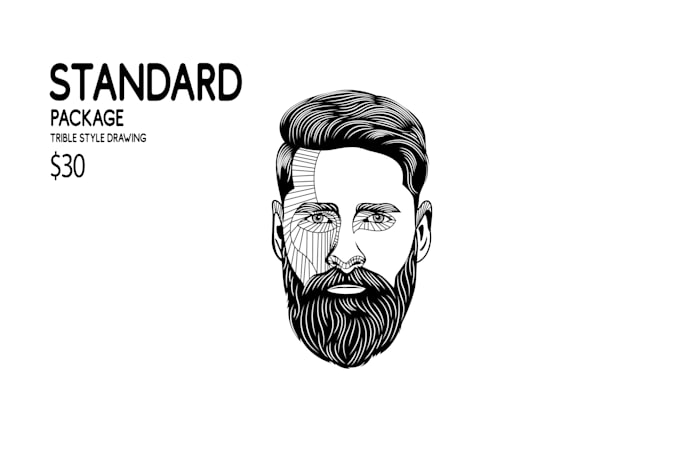 draw your face in vector line art mascot