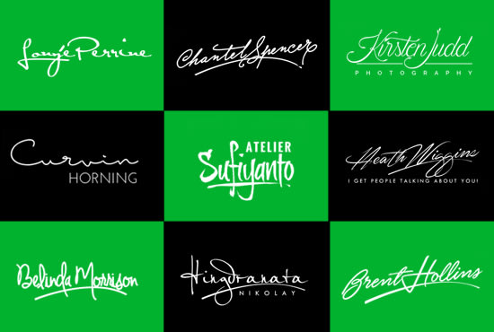 do a signature logo design