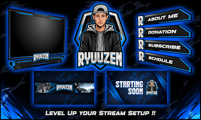 design a custom mascot logo for youtube and twitch channel