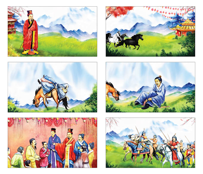 create water color storyboard illustration