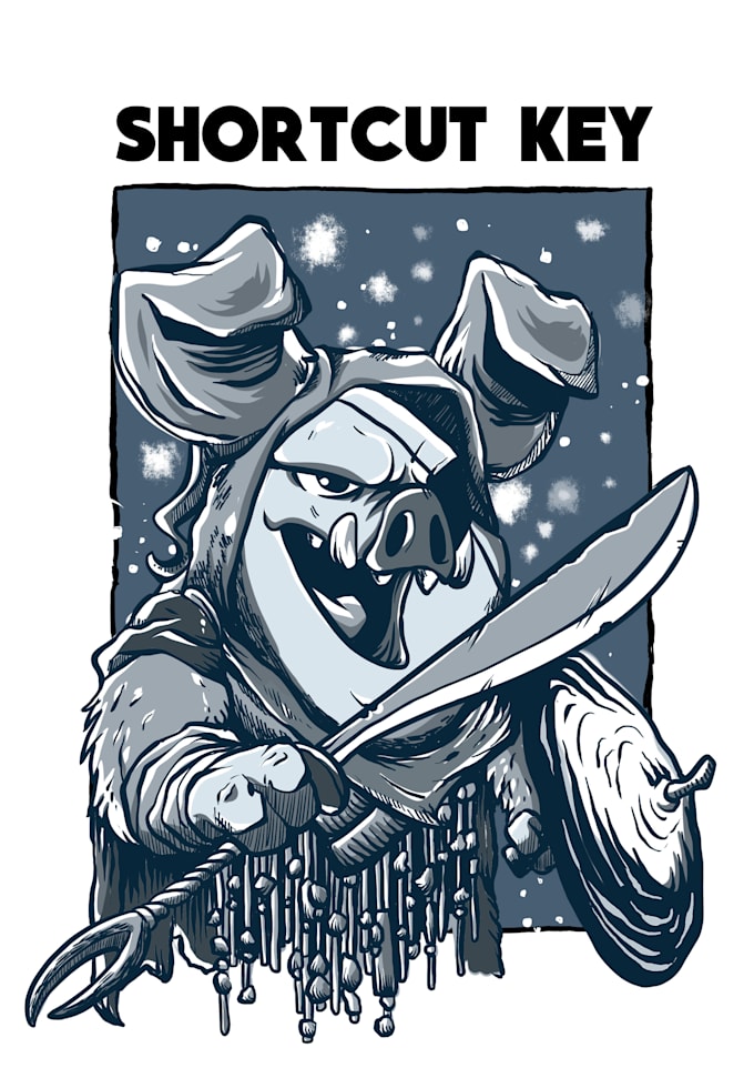 create handdrawn ink illustrations for t shirt