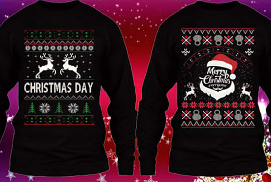 create ugly christmas sweater design