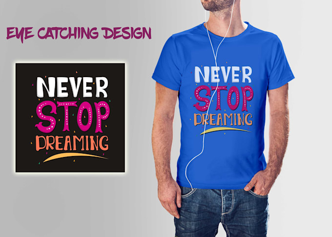 do custom modern typography t shirt design