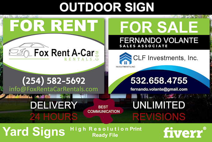 design professional and good real estate yard sign