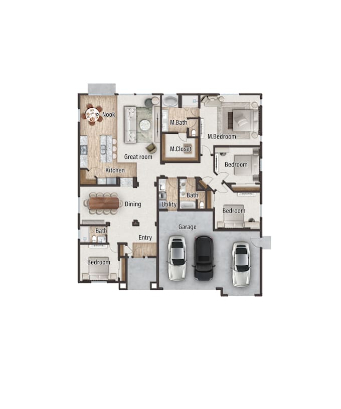 render 2d plan or siteplan