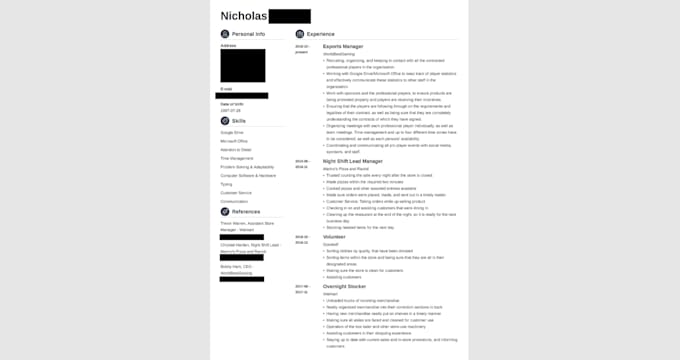 Review and edit your esports resume by Kosmickait182 Fiverr
