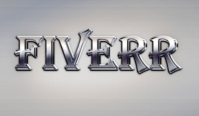 turn your logo or text in chrome effect