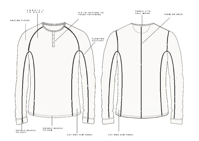 do fashion technical sketches and drawings