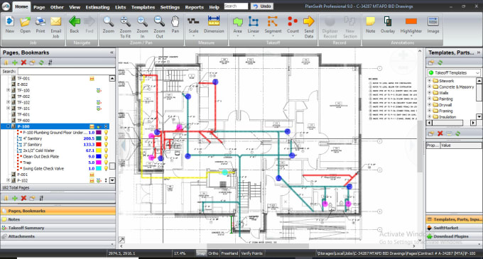 do exact takeoff mechanical electrical plumbing