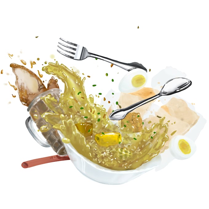 draw food illustration or anything