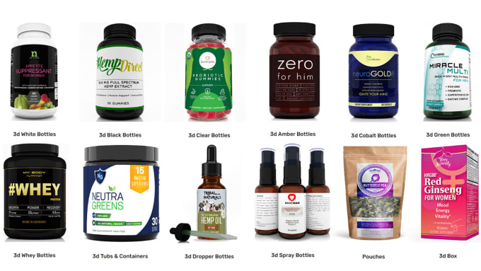 3d photo realistic supplement bottle mockup for amazon - Image 3