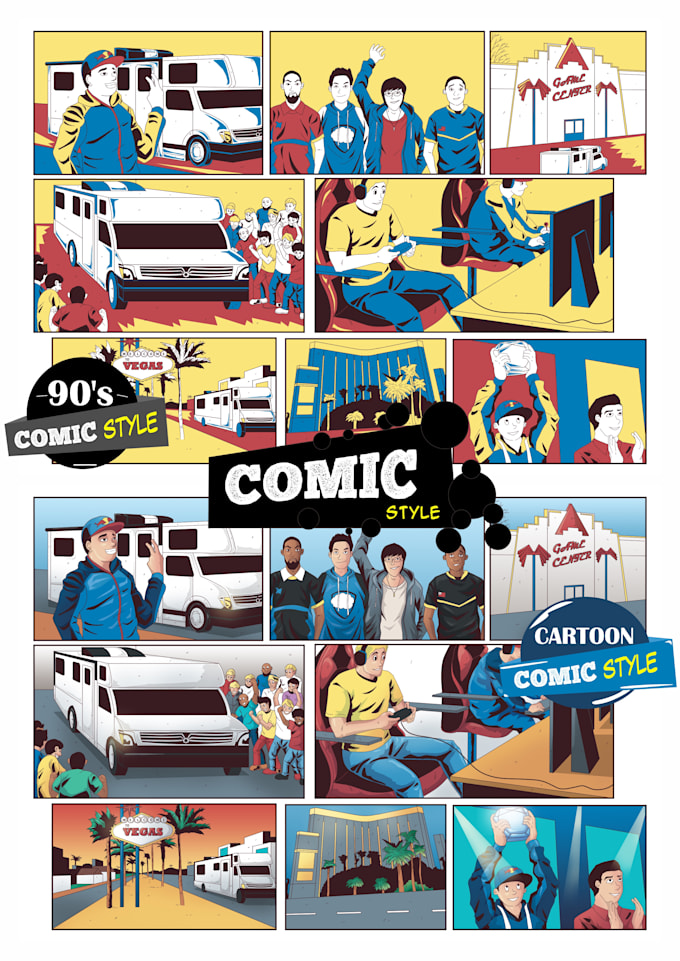 create comic book and custom illustration