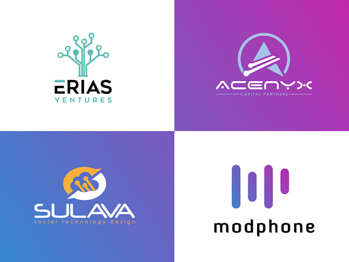 design professional technology crypto security and tech logo