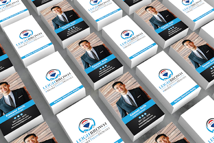 do real estate business card design with your photo