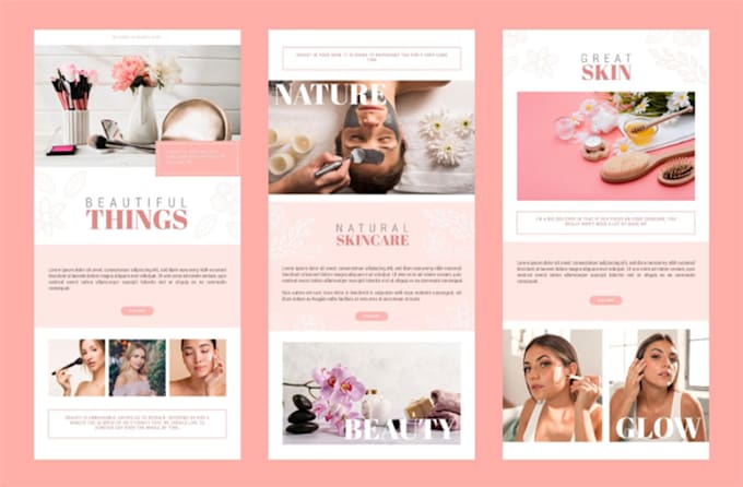design constant contact, omnisend newsletter, email template