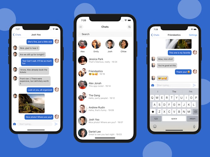 design and develop android real time chat app