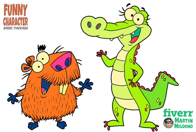 create your professional funny cartoon character or mascot