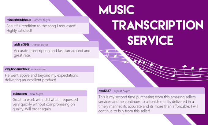 provide a detailed transcription of your favourite songs