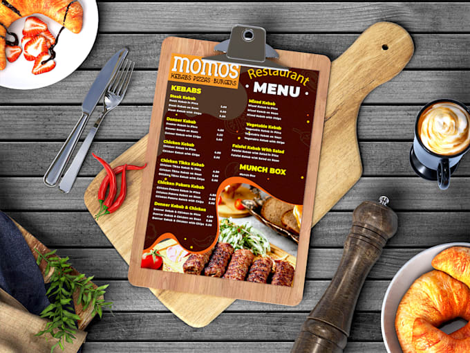 do restaurant menu design, food menu, chalkboard menu, digital menu