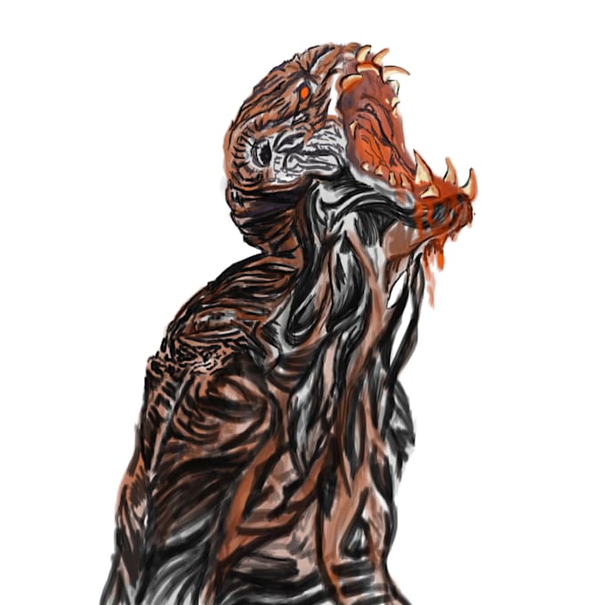 create professional horror illustrations in watercolor