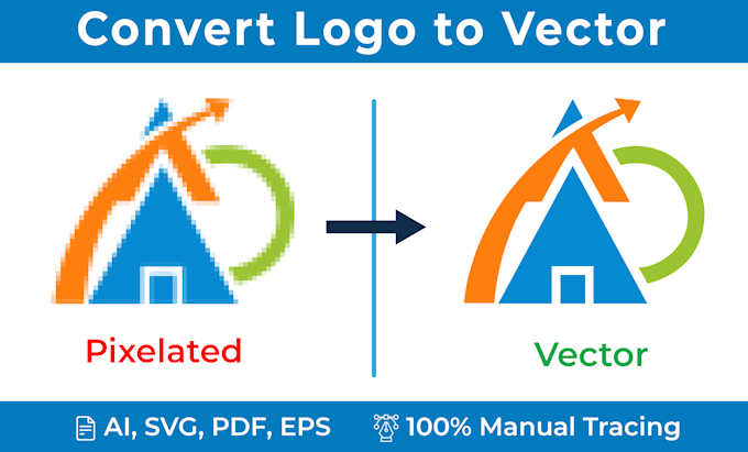 convert your pixelated logo into high quality vector