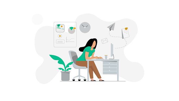 create simple and flat illustration for you