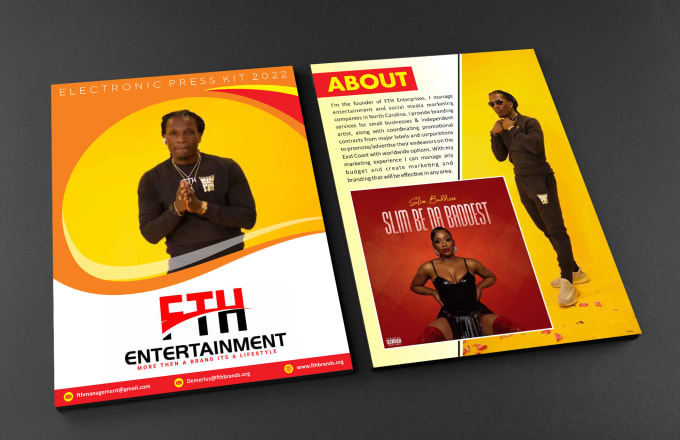 design clickable links ready media kit, electronic press kit, epk