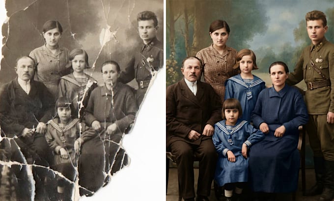 restore and colorize damaged old images