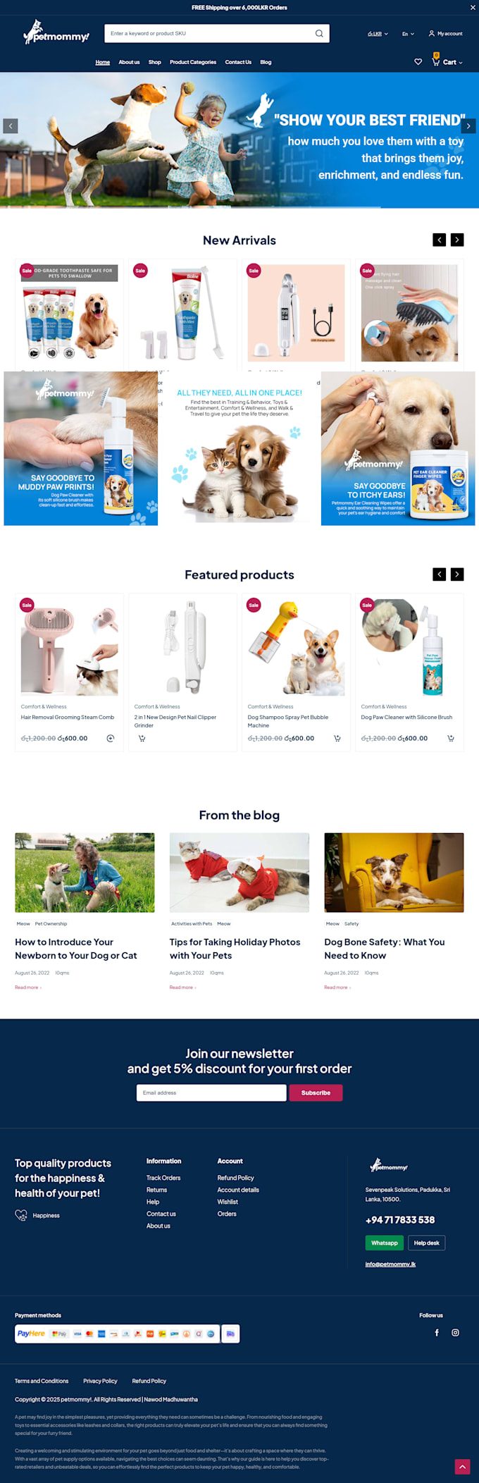 develop a custom woocommerce website with a  wordpress
