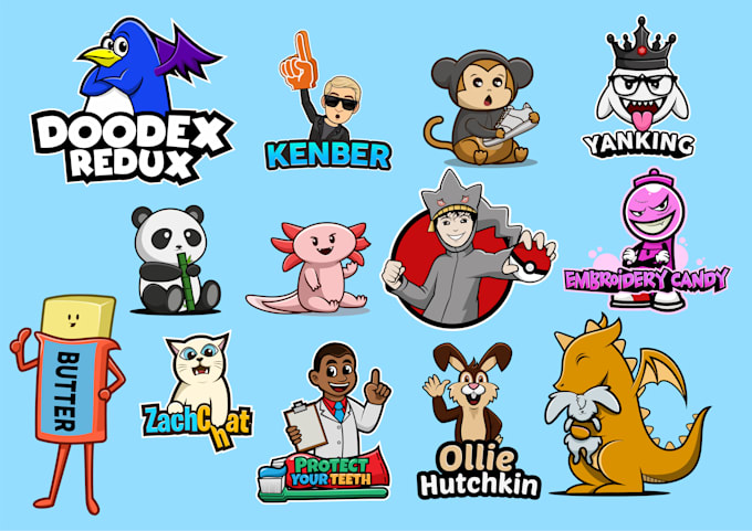 create playful cartoonish logo mascot
