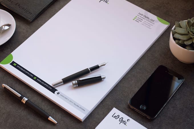 design professional letterhead and stationery in word format