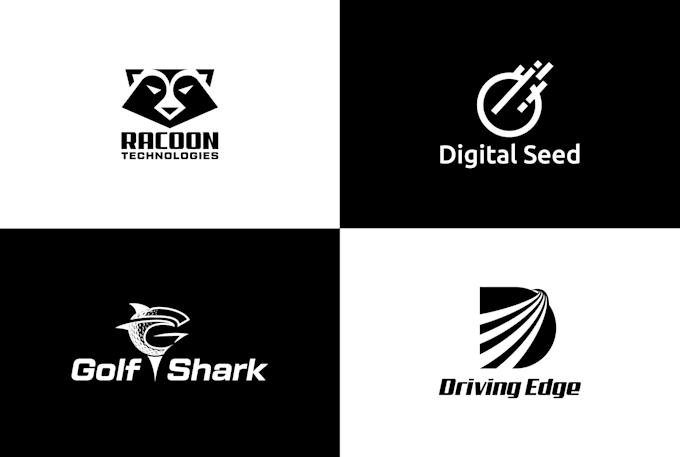 design modern minimalist business logo flat unique memorable with branding kit