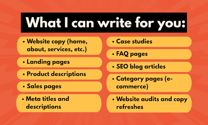 write website copy and SEO website content