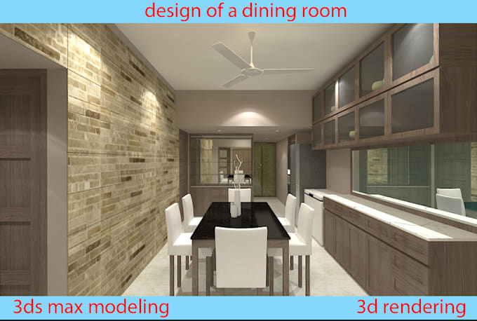 Do 3d interior design using 3ds max with vray rendering by ...