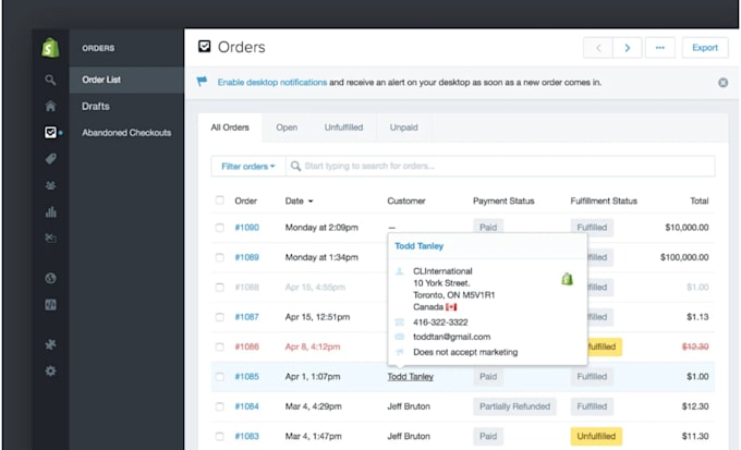 do shopify winning product listing manually or oberlo