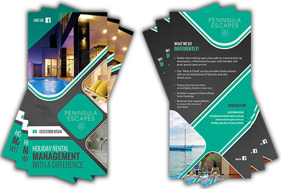 design poster, magazine ad and stylish flyer