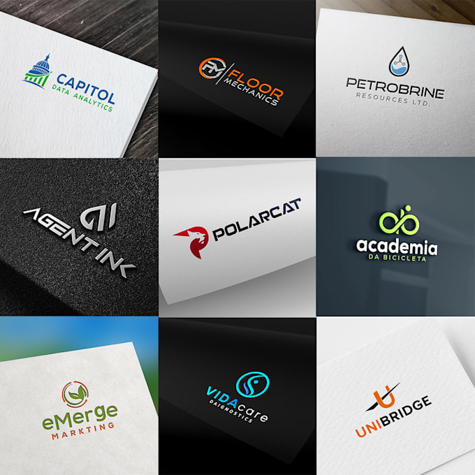 design a unique minimalist professional creative logo for your brand or website