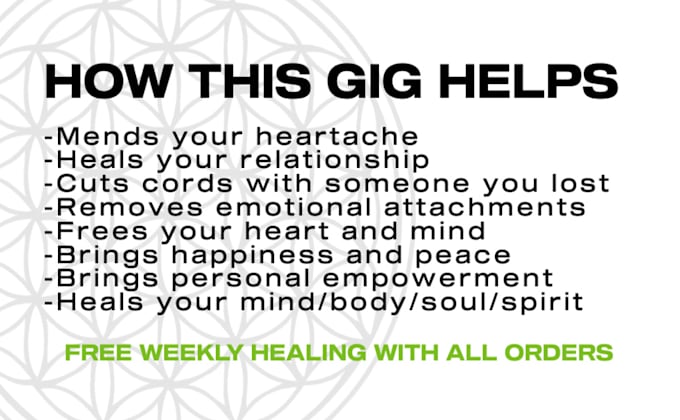 cut energy cords and attachments to heal you