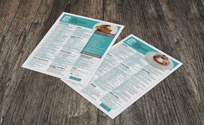 design a modern restaurant, takeaway or food menu
