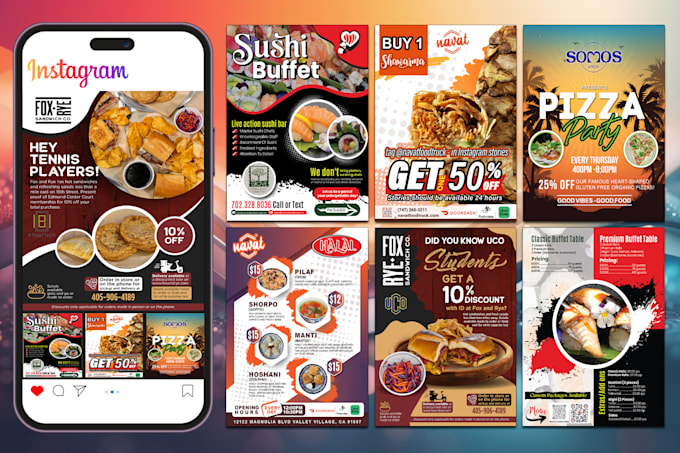 create professional flyer, social media post and brochure design