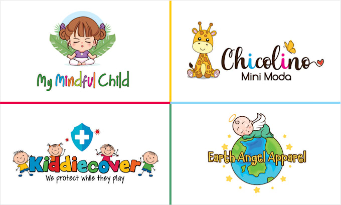 create kids baby store toyshop childcare daycare school logo