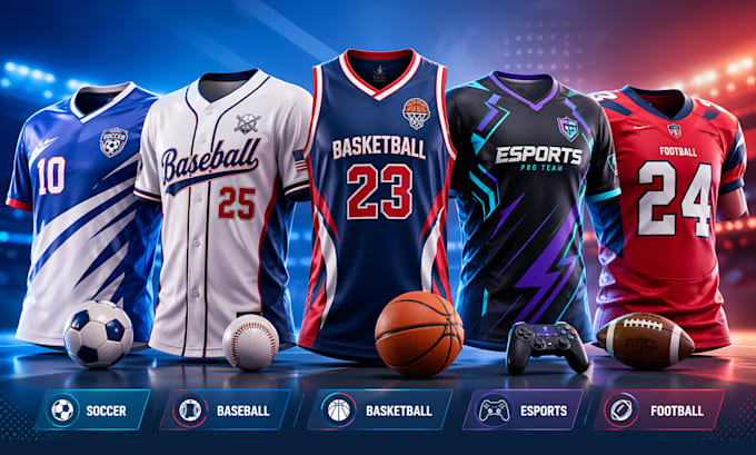 design custom jersey and sublimation sports uniform design