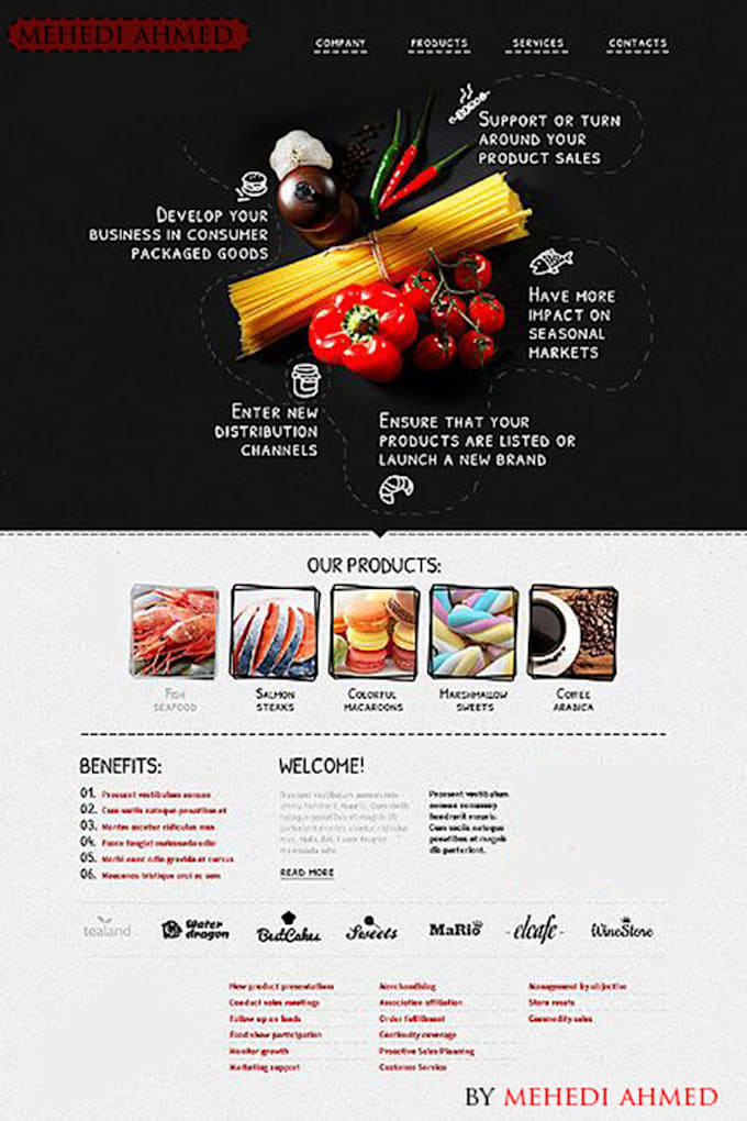 Design full responsive website creation for you by Mehedibgd | Fiverr