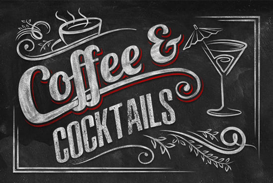 do chalkboard menu design for you