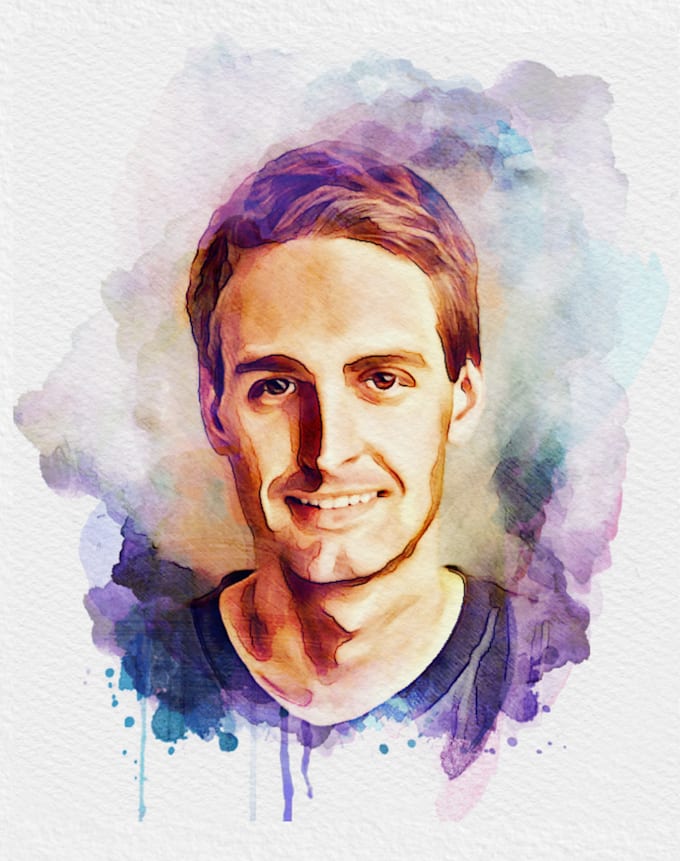 draw awesome watercolor portrait artistic
