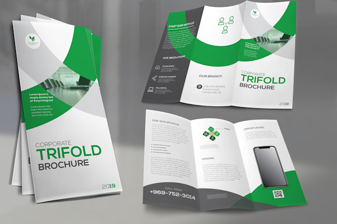 design multi fold business brochure and leaflets