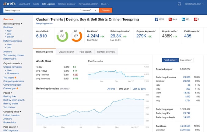 build referring domains SEO backlinks for website ranking