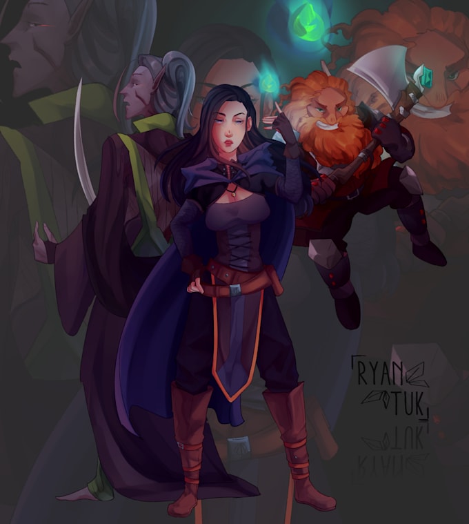 Draw your dungeons and dragons character by Riantuk Fiverr