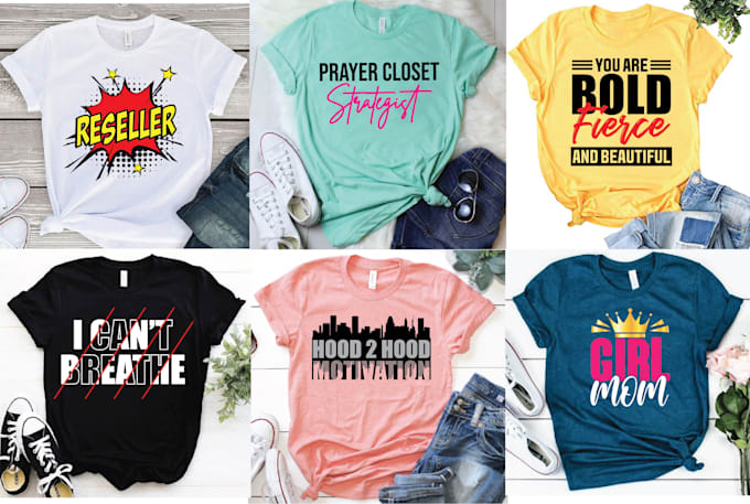 do typography, graphic t shirt and creative mug design