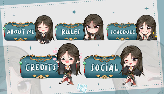 create cute custom twitch panel